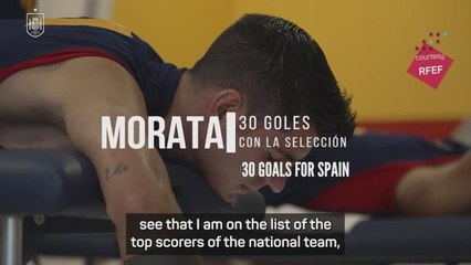 Morata thanks those around him after scoring 30 goals for Spain