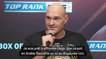 Poids lourds - Fury : "Je suis prêt à affronter Usyk, donnons aux fans un champion, un nom, un visage"