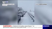 L'autoroute A75 paralysée par la neige dans la Lozère