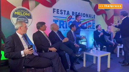 Parole dure, così  Micciché e Falcone hanno infiammato la festa tricolore a Catania