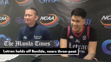 Letran holds off Benilde, nears three-peat