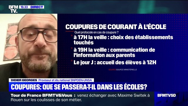 Le protocole des établissements scolaires en cas de coupure de courant