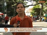 Venezolanos respaldan el diálogo político del Gobierno Nacional con las oposiciones