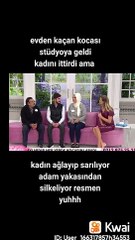 Evden kaçan kocası stüdyoya geldi bakın nd yapti