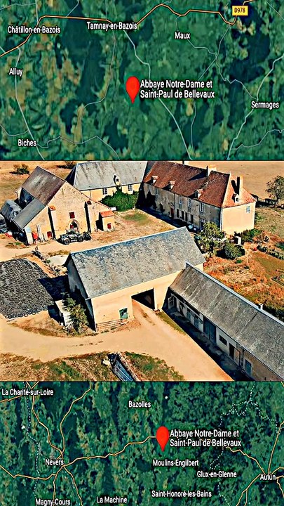1 - Ancienne ABBAYE DE BELLEVAUX (département de la Nièvre - région Bourgogne Franche-Comté)