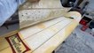 How a badly damaged, rare, vintage surfboard is professionally restored