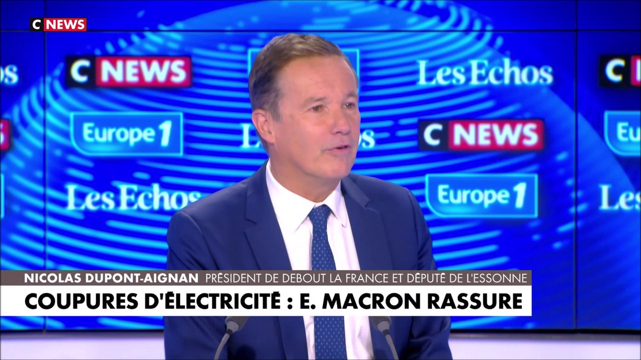 Nicolas Dupont-Aignan - Le Grand Rendez-Vous du 04/12/2022 - Coupures d'électricité