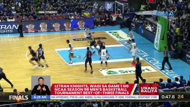 Letran Knights, wagi sa game 1 ng NCAA Season 98 men's basketball tournament best-of-three finals | UB