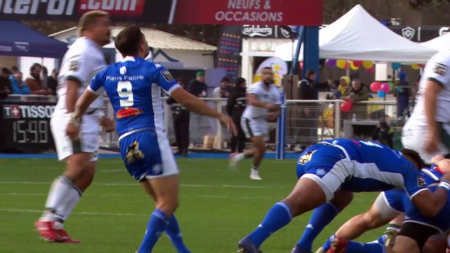 TOP 14 - Essai de Filipo NAKOSI (CO) - Castres Olympique - Section Paloise - Saison 2022:2023