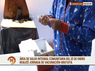 ASIC del 23 de Enero realizó jornada de vacunación gratuita casa por casa