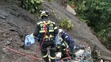 Trágico accidente en Risaralda: bus quedó sepultado en un derrumbe