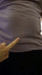 Cute Blue Bird Hiding Under Shirt