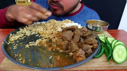 ASMR; EATING SPICY_MUTTON LIVER,MUTTON MASALA,GREEN CHILLI,SALAD __ REAL MUKBANG(NO TALKING)