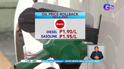 Halos P2 na rollback sa presyo ng diesel at gasolina, ipinatupad ng ilang kumpanya | BT