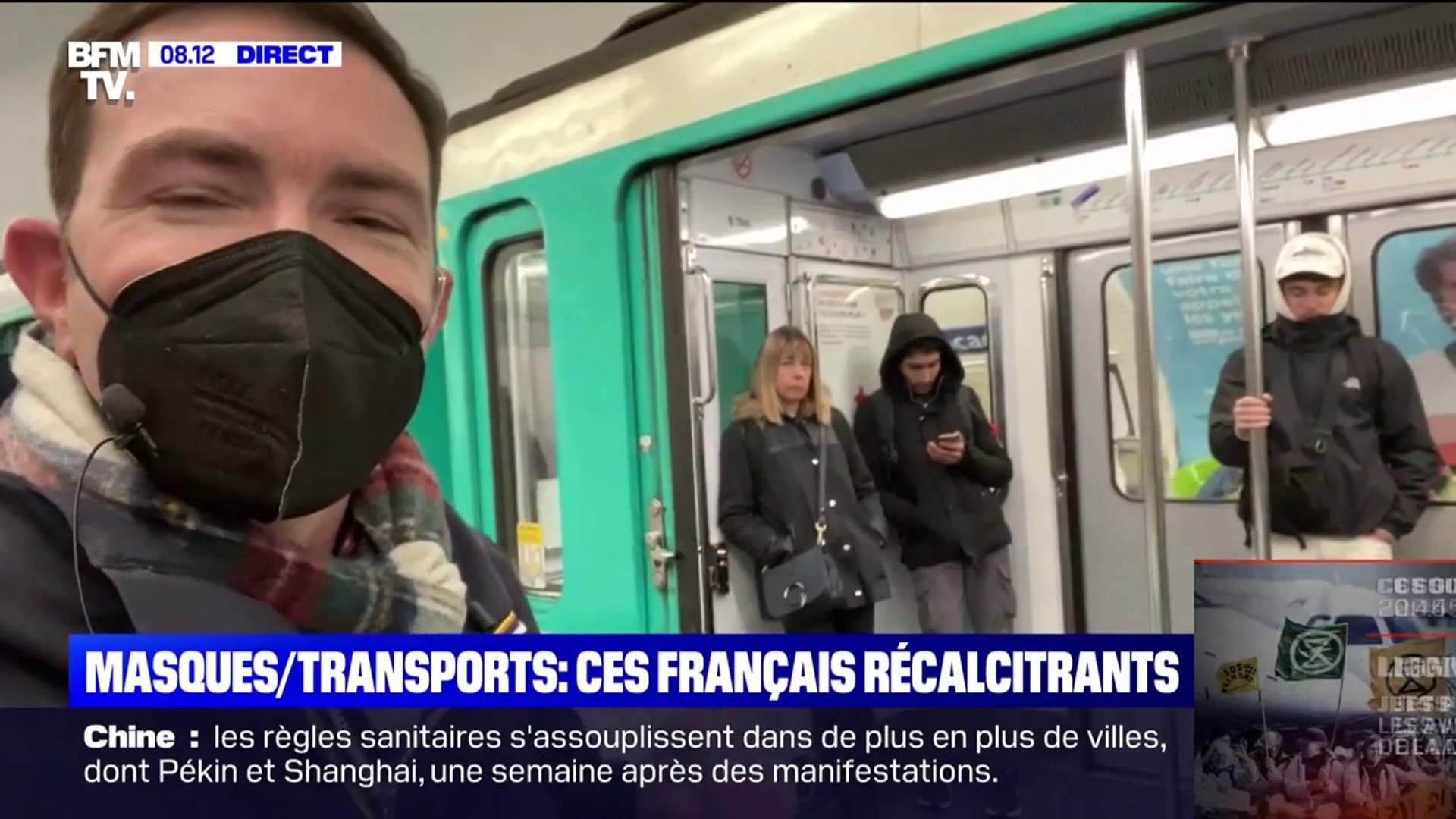 Port du masque dans les transports: les Français récalcitrants - Vidéo  Dailymotion
