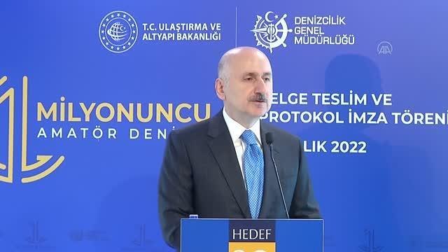 Bakan Karaismailoğlu, Bir Milyonuncu Amatör Denizci Belge Teslim ve Protokol İmza Töreni'nde konuştu Açıklaması