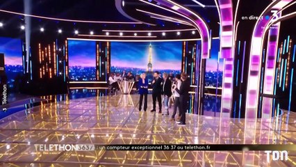 Franck Dubosc vexé par Kev Adams lors du Téléthon