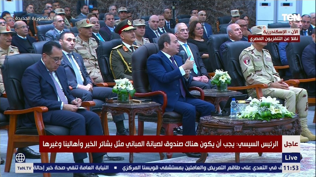 السيسي: مش هنسيب أهالينا في بشاير الخير والأسمرات وغيرها ولازم عمل مستمر