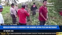Polsek Rangsang Barat Laksanaan Gotong Royong Bersama Dengan Masyarakat Desa Dalam Rangka Menyambut Launching 