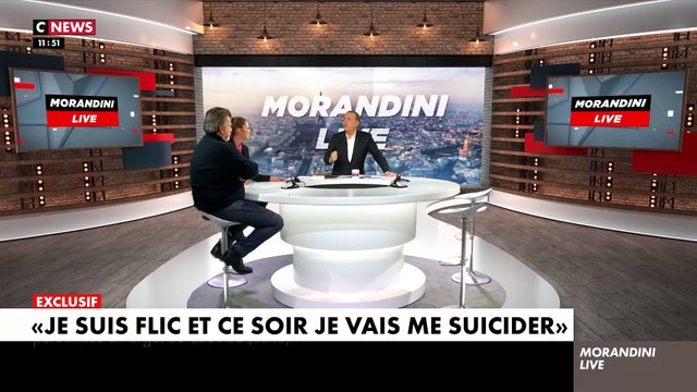 Le témoignage bouleversant d'un policier dans Morandini Live : J'ai voulu me suicider, j'ai mis le canon de mon arme dans ma bouche - VIDEO
