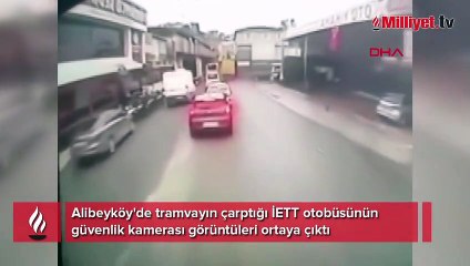 Alibeyköy'deki kaza İETT otobüsü kamerasında