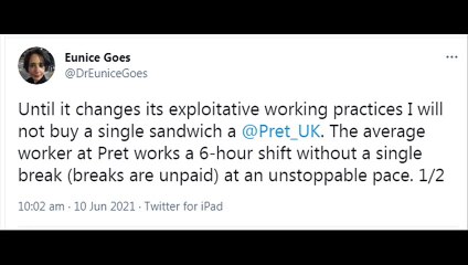 Pret A Manger Exploitative Working Practices