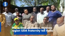 We're tired of demos, Nyanza region UDA fraternity tell Raila