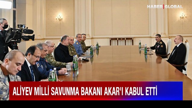 Azerbaycan Cumhurbaşkanı Aliyev, Milli Savunma Bakanı Akar ve TSK komuta kademesini kabul etti