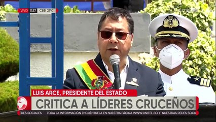 El presidente Luis Arce se refirió a la dirigencia cruceña