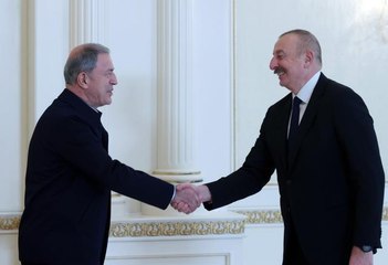 Download Video: Azerbaycan Cumhurbaşkanı Aliyev, Milli Savunma Bakanı Akar ve TSK komuta kademesini kabul etti