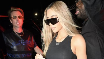 Kim Kardashian Paired Her New Honey Blonde Hair with the Tiniest Crop Top