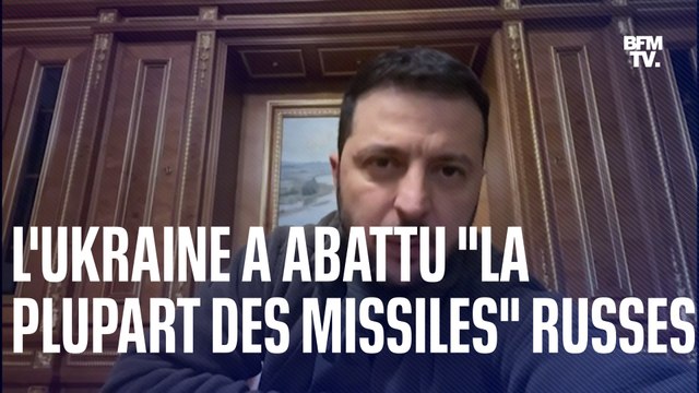 Ukraine: Volodymyr Zelensky affirme que la défense antiaérienne a abattu la plupart des missiles tirés par les Russes ce lundi