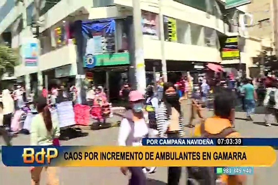 Campaña navideña: caos y desorden por incremento de ambulantes en Gamarra