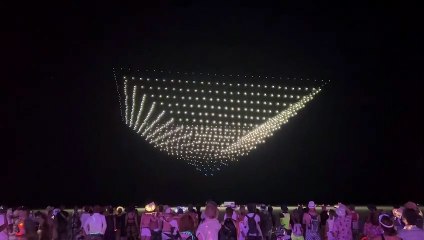Drone show, burning man 2022
