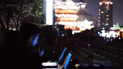 Amazing Drone Magical Holographic Light Show in China