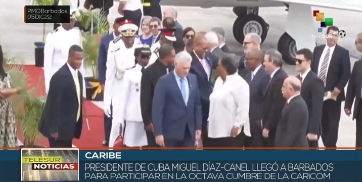 teleSUR Noticias 15:30 05-12: Presidente de Cuba llega a Barbados