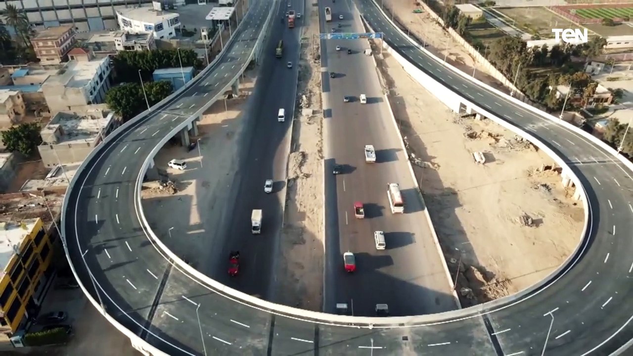أعمال انشاء وتطوير كوبري دوران للخلف على طريق مصر اسكندرية الصحراوي بالعامرية