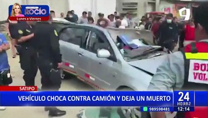 Satipo: accidente de transito deja un muerto