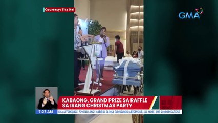 Kabaong, grand prize sa raffle sa isang Christmas party | UB