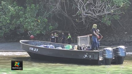 tn7-Video: Con disparos autoridades detienen lancha con dos toneladas de droga-051222
