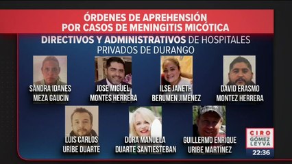 Giran órdenes de aprehensión contra dueños de hospitales por casos de meningitis en Durango