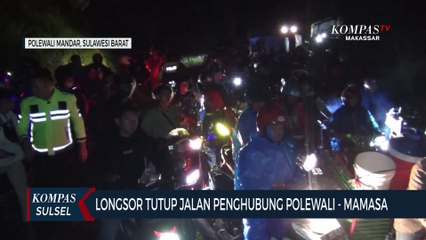 Longsor Tutup Jalan Penghubung Polewali-Mamasa