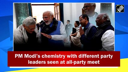 Download Video: PM Modi’s meets and greets leaders at all-party meet