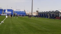The Newcastle United squad train during their Saudi Arabia training camp