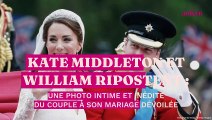 Kate Middleton et William ripostent : une photo intime et inédite du couple à son mariage dévoilée