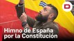 Suena el himno de España en el izado solemne de la Bandera Nacional por el Día de la Constitución