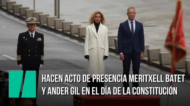 Hacen acto de presencia la presidenta del Congreso, Meritxell Batet y el presidente del Senado, Ander Gil