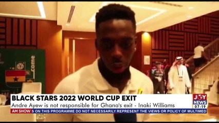 Black Stars 2022 World Cup Exit: Andre Ayew is not responsible for Ghana's exit - Inaki Williams - AM Sports with Abigail Sena Sosu on JoyNews (6-12-22)