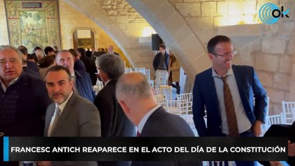 Francesc Antich reaparece en el acto del Día de la Constitución