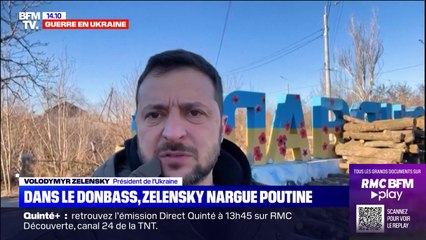 Volodymyr Zelensky en déplacement à Sloviansk, dans le Donbass, au plus près du front
